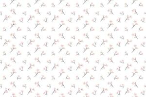 a tiny flower arrange in line as seamless pattern background vector