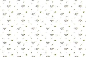 Bouquet of pine branches with squirrel as seamless pattern background vector