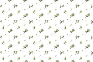 tiny branch flower arrange in line as seamless pattern background vector