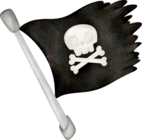 aguarela pirata pirata bandeira png