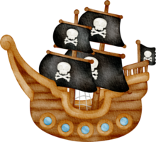 waterverf piraat piraat schip png