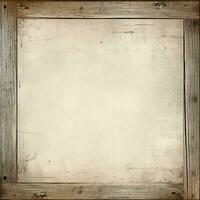 an old wooden frame on a white background generative ai photo