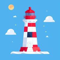 AI generated Lighthouse Logo Avatar Clip Art Icon Sticker Decoration Simple Background photo