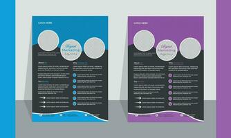 Modern exclusive corporate Business Flyer Template Layout with Colorful Accents. vector