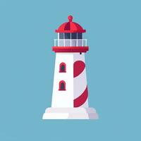 AI generated Lighthouse Logo Avatar Clip Art Icon Sticker Decoration Simple Background photo