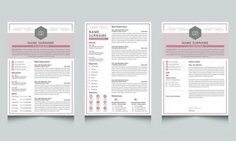 profesional currículum CV plantillas diseño vector