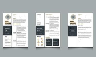 Resume Design Template CV Design Template vector