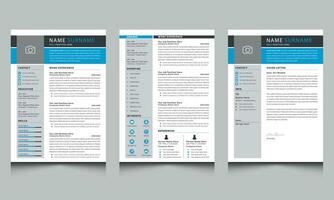 Creative Resume and Cover Letter Layout Design vector