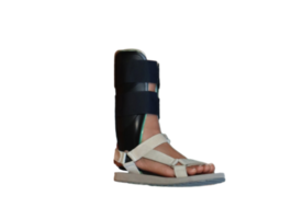 Ankle brace with foot and sandal- png