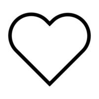 corazón plano estilo icono vector , amor símbolo San Valentín día aislado en blanco antecedentes ilustración