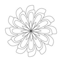 Whirling Tranquility mandala coloring book page for kdp book interior vector