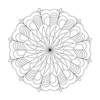 encantador diversidad colorante libro página mandala para kdp libro interior vector