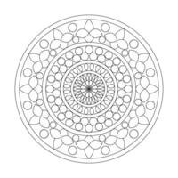 Peaceful Patterns mandala coloring book page for kdp book interior vector