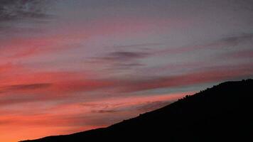 Sunrise on the Mountain in Timelapse video