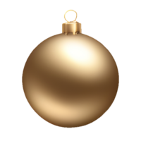 ai generiert golden Weihnachten Ball, ein glühend Weihnachten Hintergrund verschönert mit golden Kugeln und schimmernd Bälle. ai generiert png