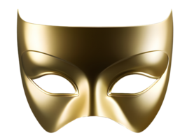 ai gerado dourado mascarar isolado, adornando momentos com a dourado carnaval máscara radiante esplendor, gerado por IA png