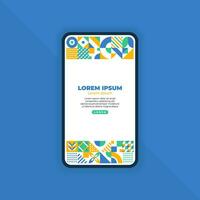 Abstract Geometric Background for Mobile Landing Page vector