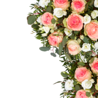 Fresh flower arch cut out isolated transparent background png