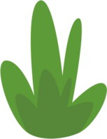 Cute Cartoon grass. Flat style. PNG transparent file.