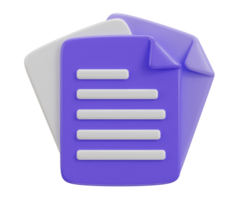 File or document 3d icon illustration png
