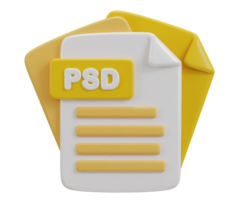 3d fichier pdf format icône illustration png