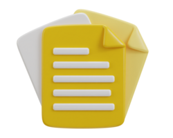 File or document 3d icon illustration png