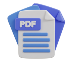 3d het dossier pdf symbool icoon illustratie png