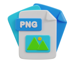 3d png file format icon illustration