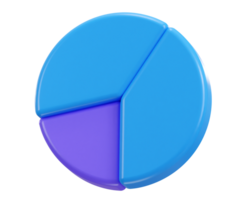 3d pie chart icon illustration png