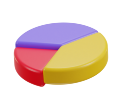3d pie chart icon illustration png