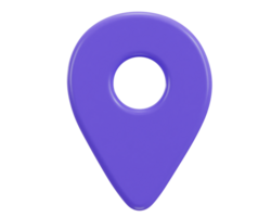 Posizione carta geografica perno GPS pointer marcatori 3d realistico icona png