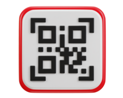 qr code balayage Paiement vérification qr code 3d icône png