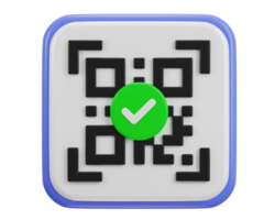 qr codice lettura pagamento verifica qr codice 3d icona png