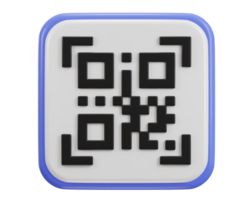 qr koda läser in betalning qr koda 3d ikon png