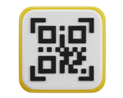 qr code scanning payment qr code 3d icon png