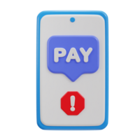 3d payment failed icon png