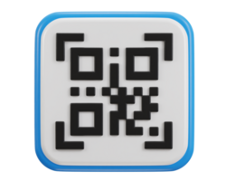 qr code scannen betaling qr code 3d icoon png