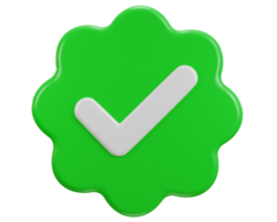 3d verified icon illustration png