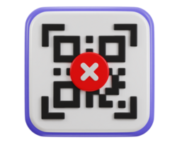 qr Code Scannen Zahlung Error qr Code 3d Symbol png