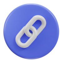 chain link backlink link button icon 3d render png