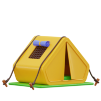 3d campeggio tenda icona illustrazione png