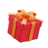 3d regalo caja paquete icono diseño png