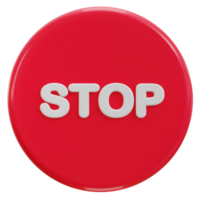 3d stop sign icon png