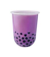 Bubble tea in a plastic cup photo