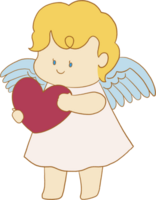 Cupid Angel doodle character valentine love holiday png