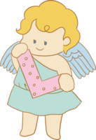 Cupid Angel doodle character valentine love holiday png