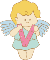 Cupido ángel garabatear personaje enamorado amor fiesta png