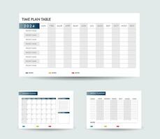 12 month year plan week and day color calendar template design for business vector