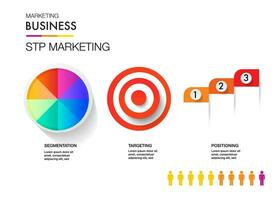 márketing segmentación, apuntando, y posicionamiento vector