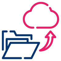 File to Cloud icon illustration for uiux, infographic, web, app, etc vector